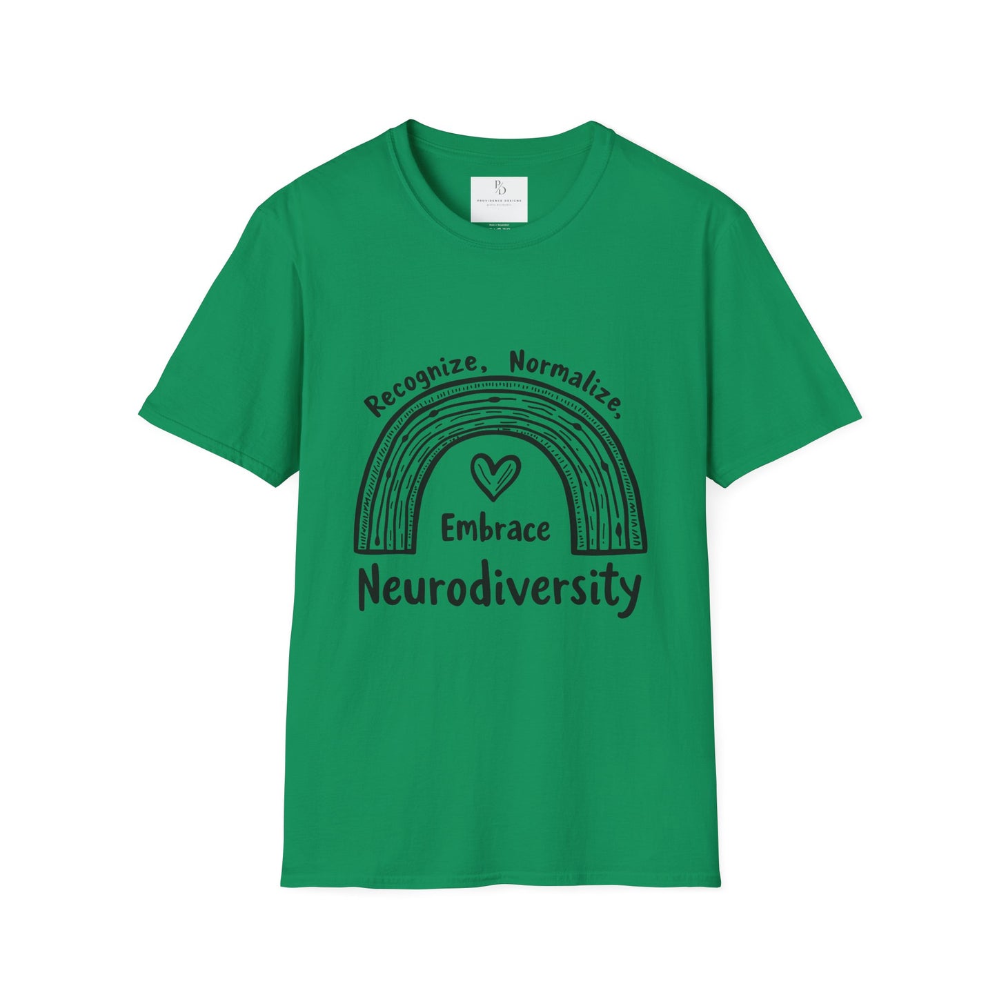 Embrace Neurodiversity T-Shirt - Unisex Softstyle Tee for Awareness and Support