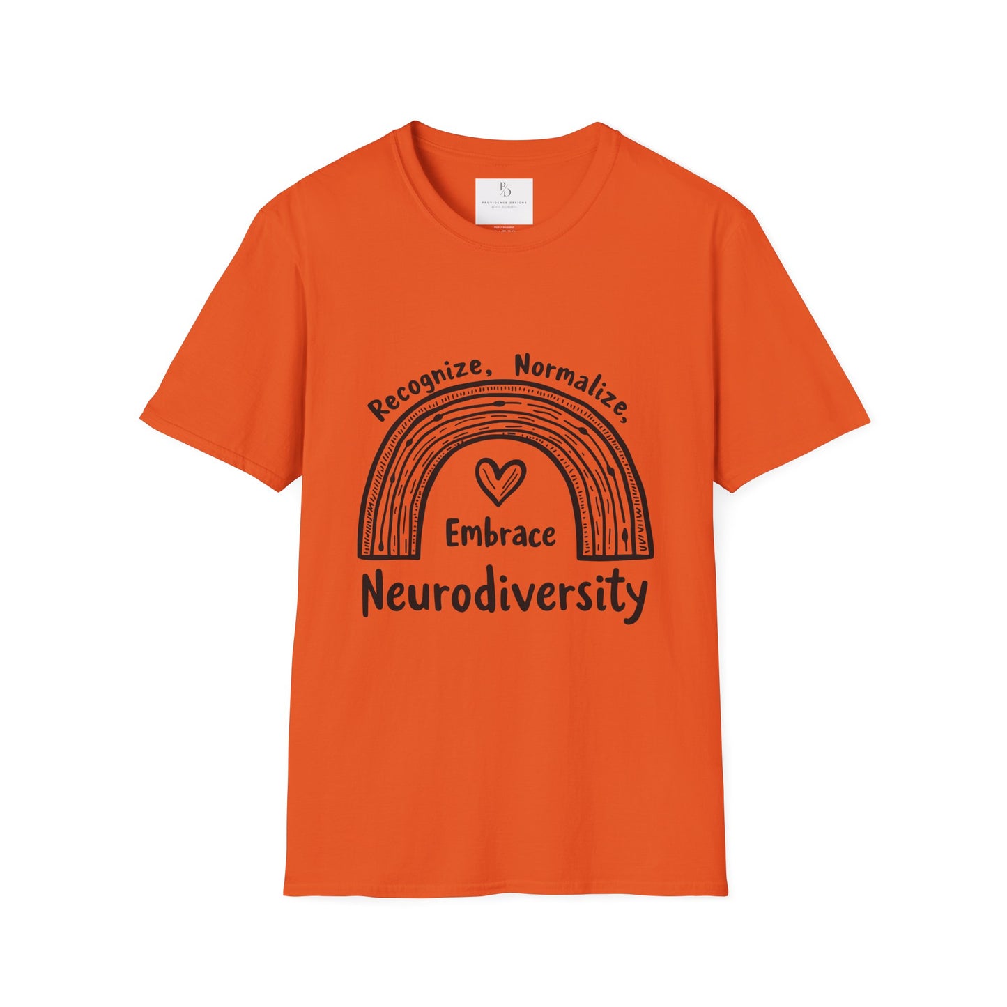 Embrace Neurodiversity T-Shirt - Unisex Softstyle Tee for Awareness and Support