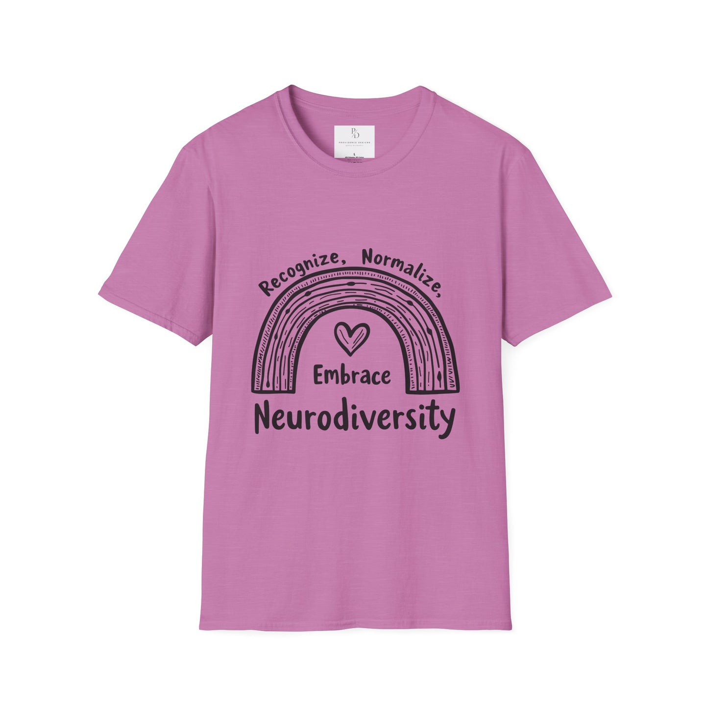 Embrace Neurodiversity T-Shirt - Unisex Softstyle Tee for Awareness and Support
