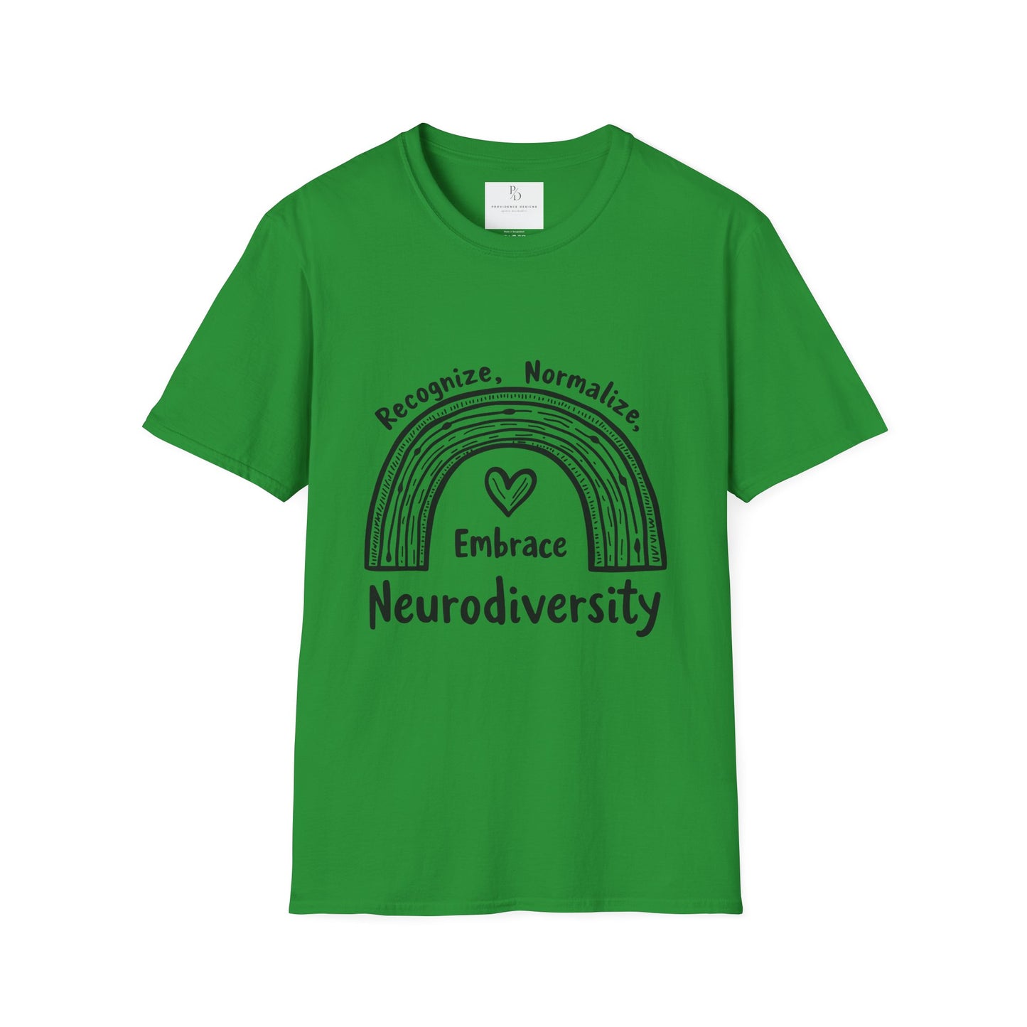 Embrace Neurodiversity T-Shirt - Unisex Softstyle Tee for Awareness and Support