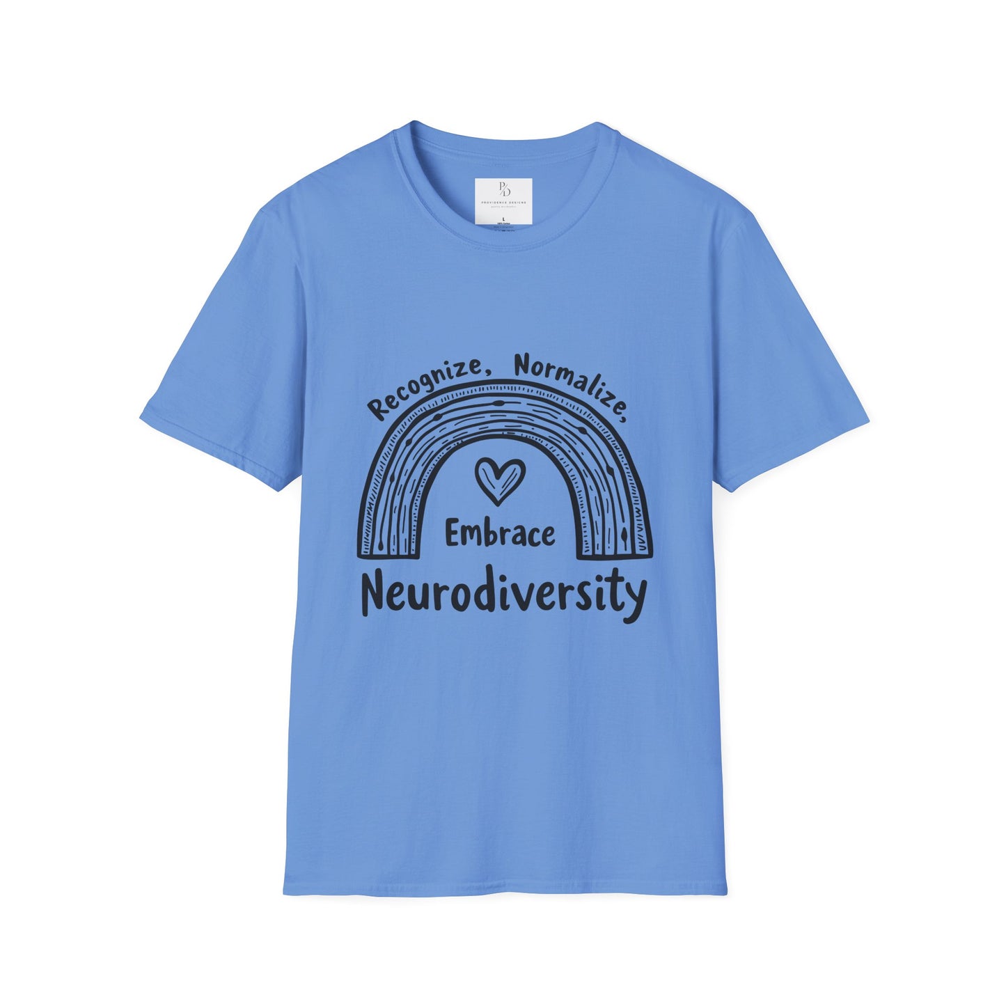 Embrace Neurodiversity T-Shirt - Unisex Softstyle Tee for Awareness and Support