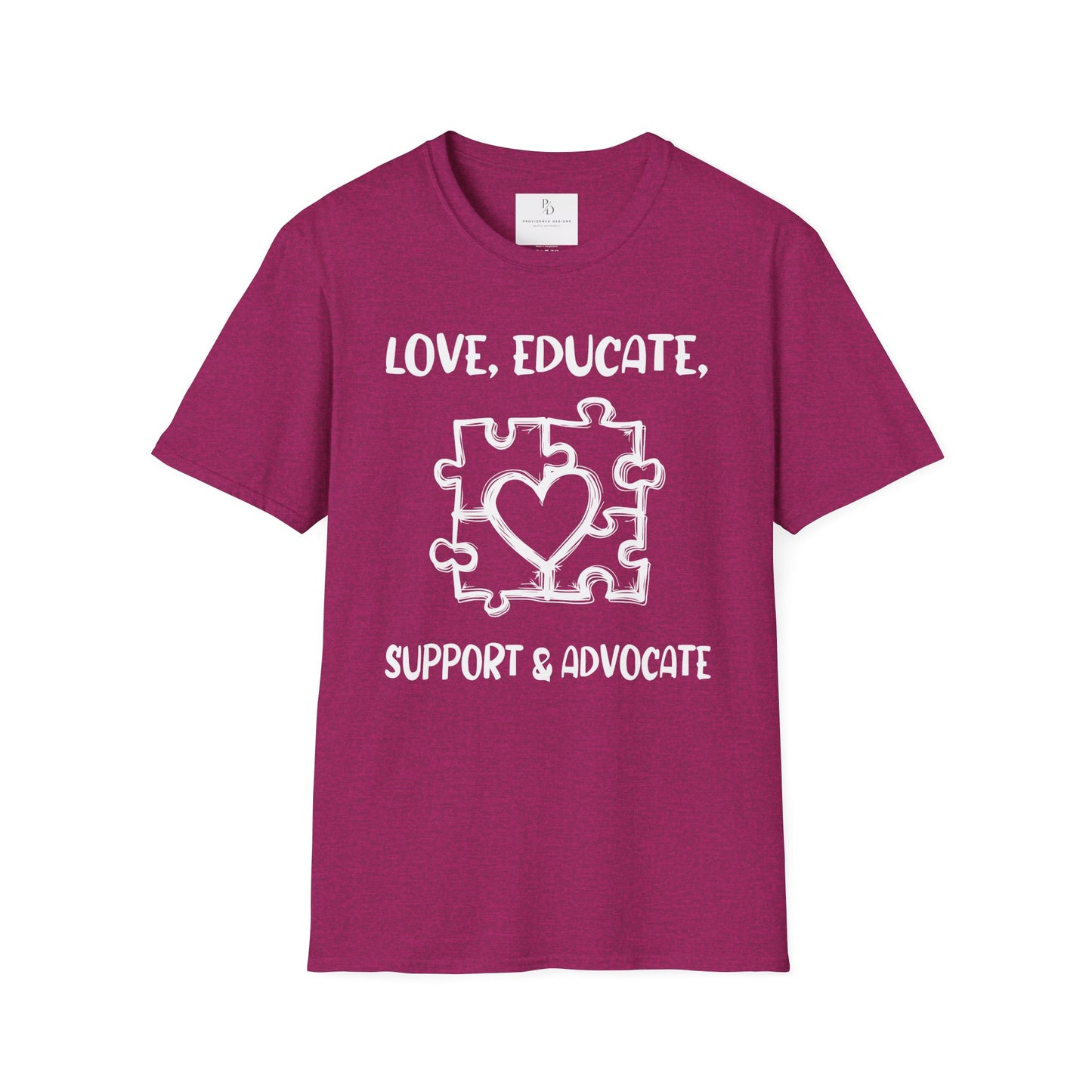 Love, Educate, Support & Advocate Unisex Softstyle T-Shirt