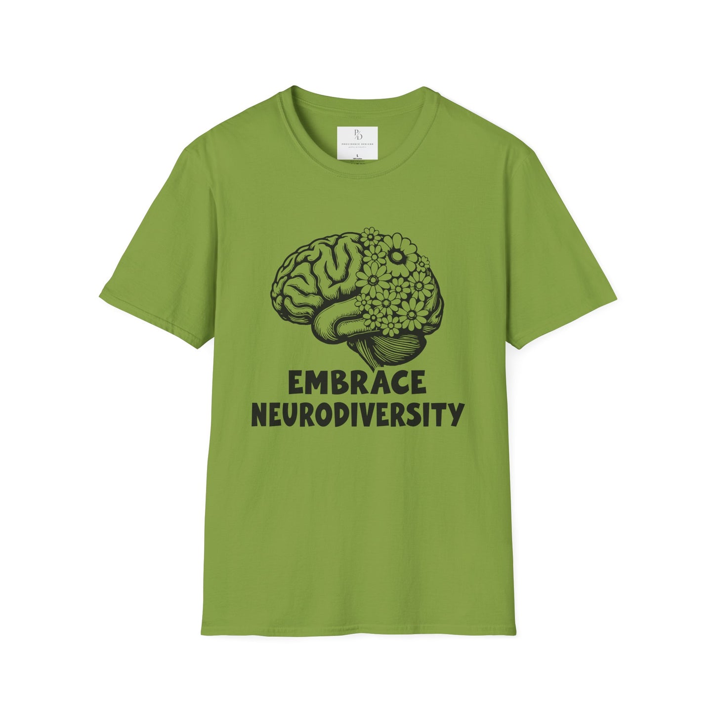 Embrace Neurodiversity Unisex Softstyle T-Shirt - Celebrate Diversity and Inclusion