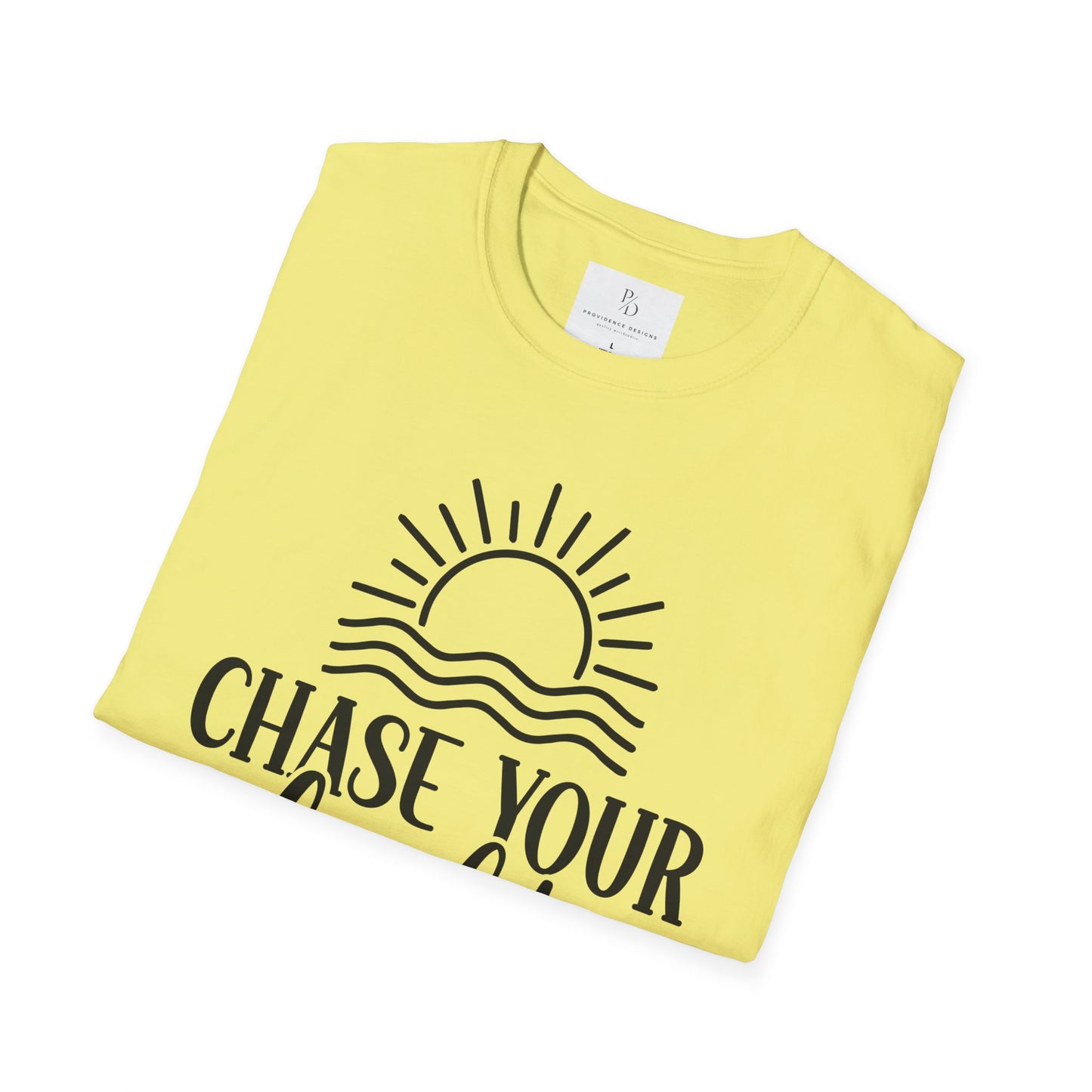 Chase Your Light Unisex T-Shirt, Inspirational Tee, Motivational Shirt, Gift for Friends, Summer Outfit, Positive Vibes