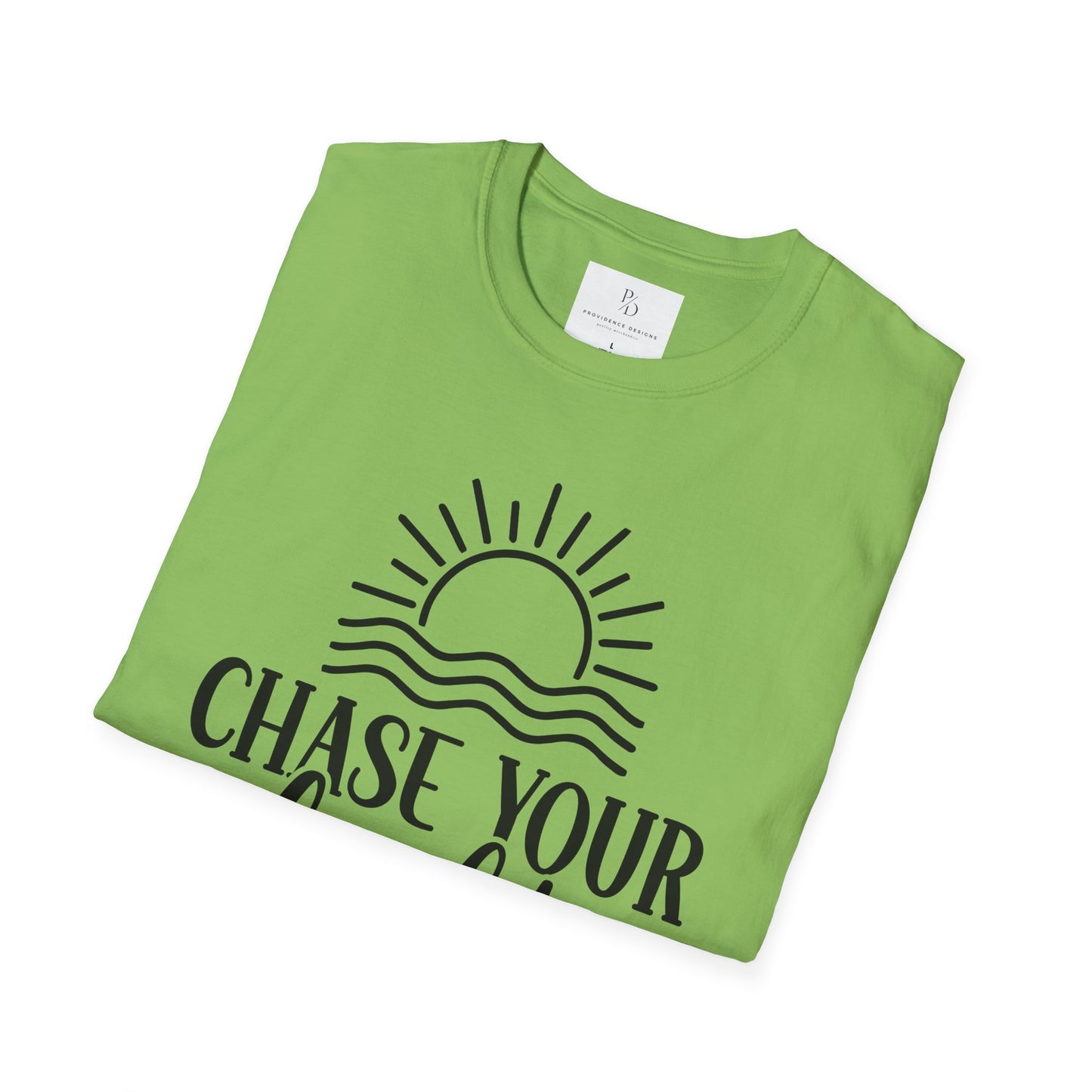 Chase Your Light Unisex T-Shirt, Inspirational Tee, Motivational Shirt, Gift for Friends, Summer Outfit, Positive Vibes