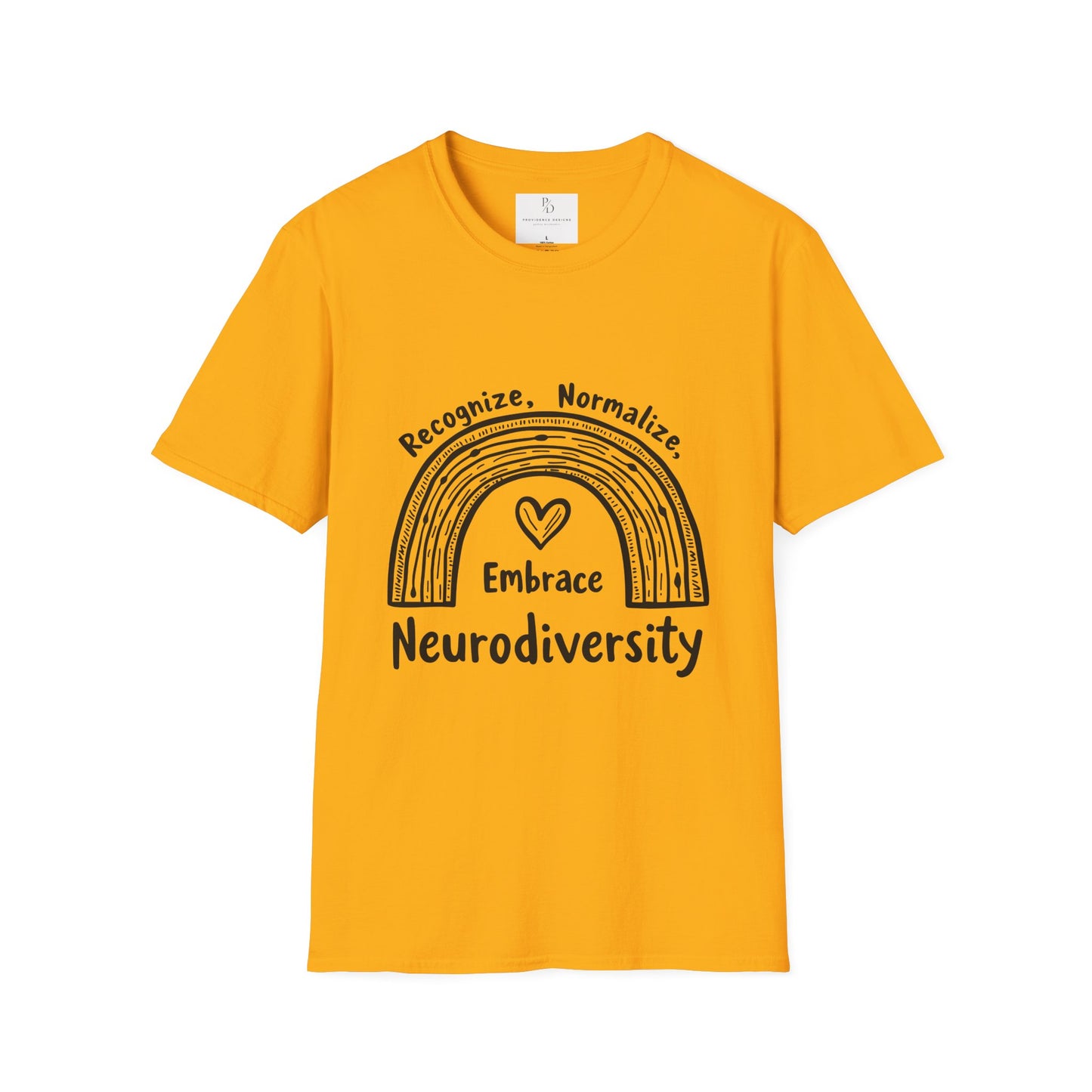 Embrace Neurodiversity T-Shirt - Unisex Softstyle Tee for Awareness and Support
