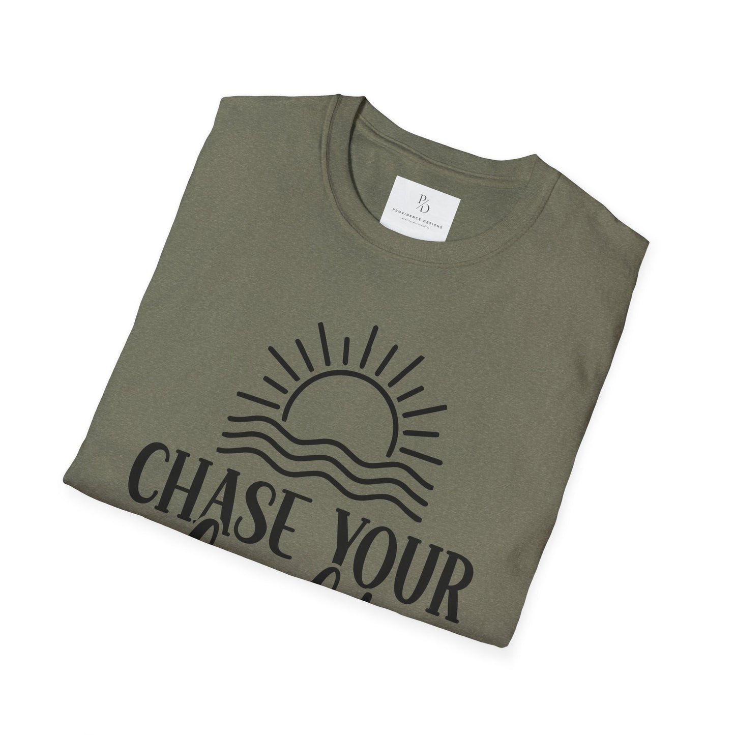 Chase Your Light Unisex T-Shirt, Inspirational Tee, Motivational Shirt, Gift for Friends, Summer Outfit, Positive Vibes