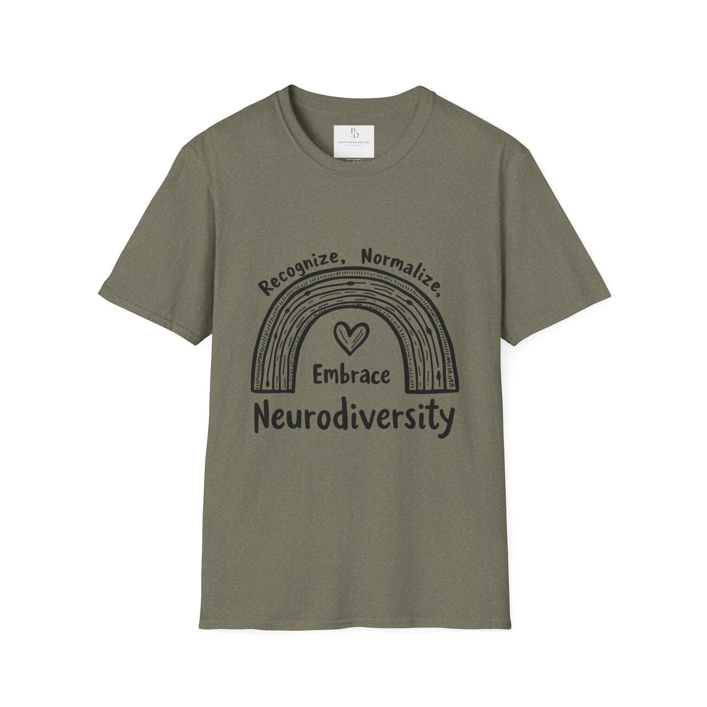 Embrace Neurodiversity T-Shirt - Unisex Softstyle Tee for Awareness and Support