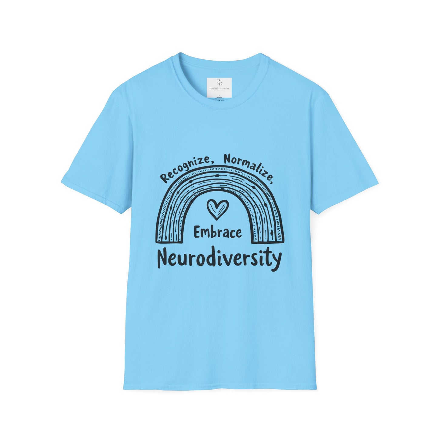 Embrace Neurodiversity T-Shirt - Unisex Softstyle Tee for Awareness and Support