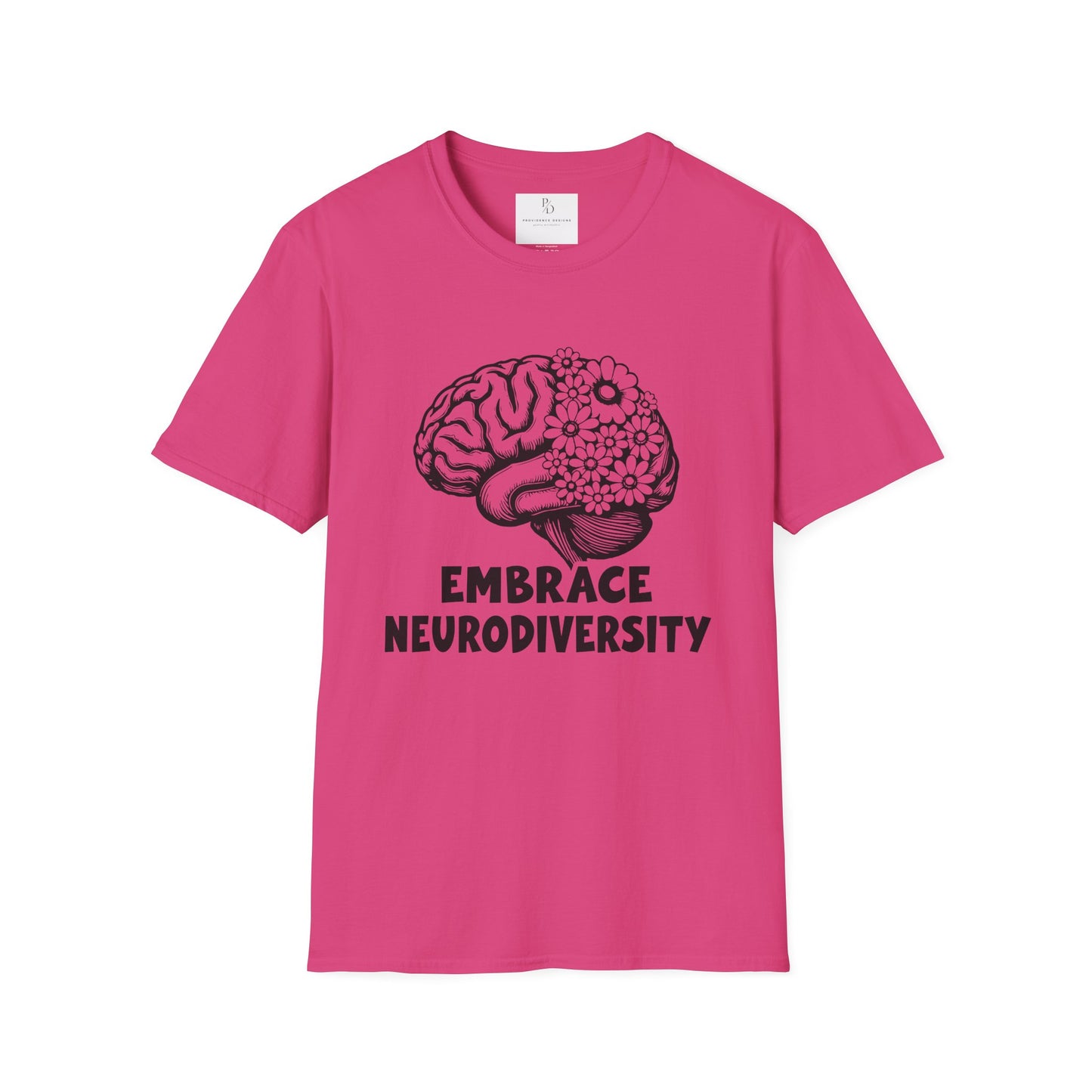 Embrace Neurodiversity Unisex Softstyle T-Shirt - Celebrate Diversity and Inclusion