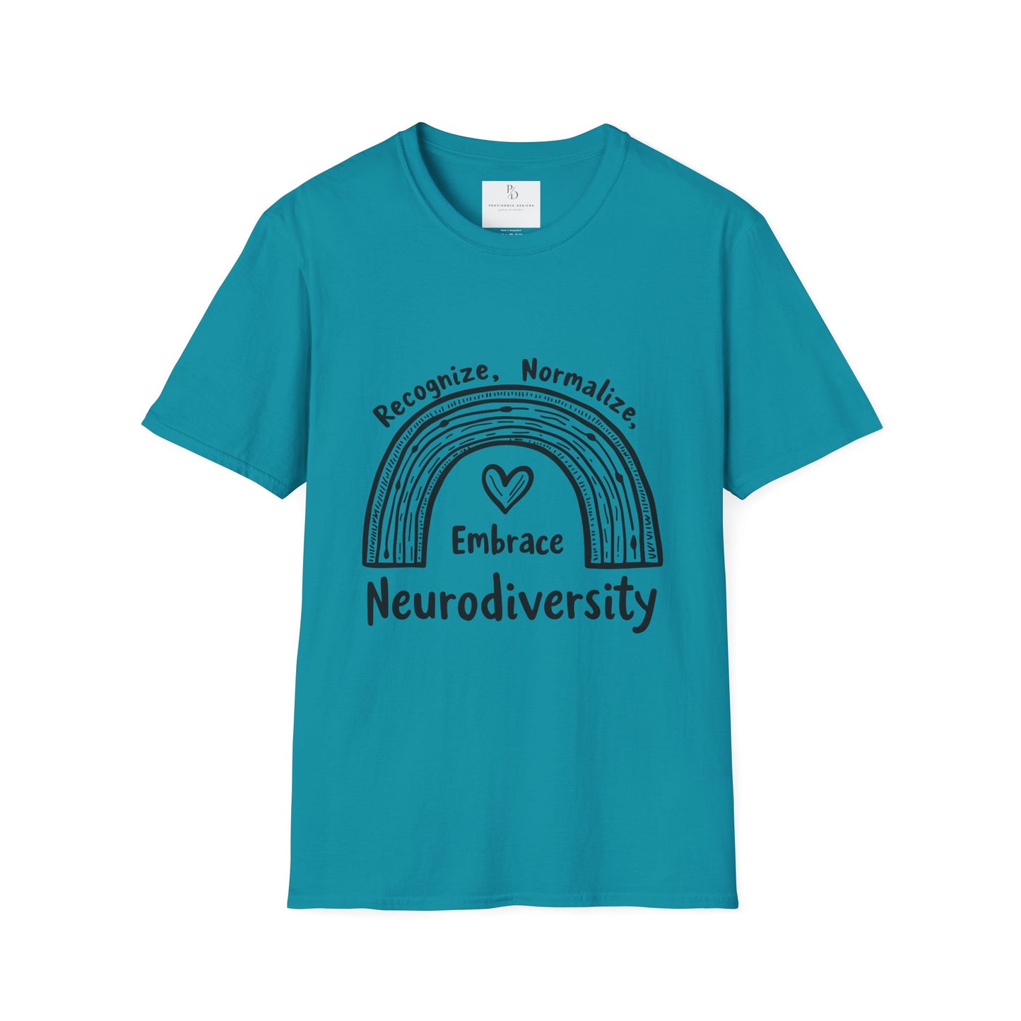 Embrace Neurodiversity T-Shirt - Unisex Softstyle Tee for Awareness and Support