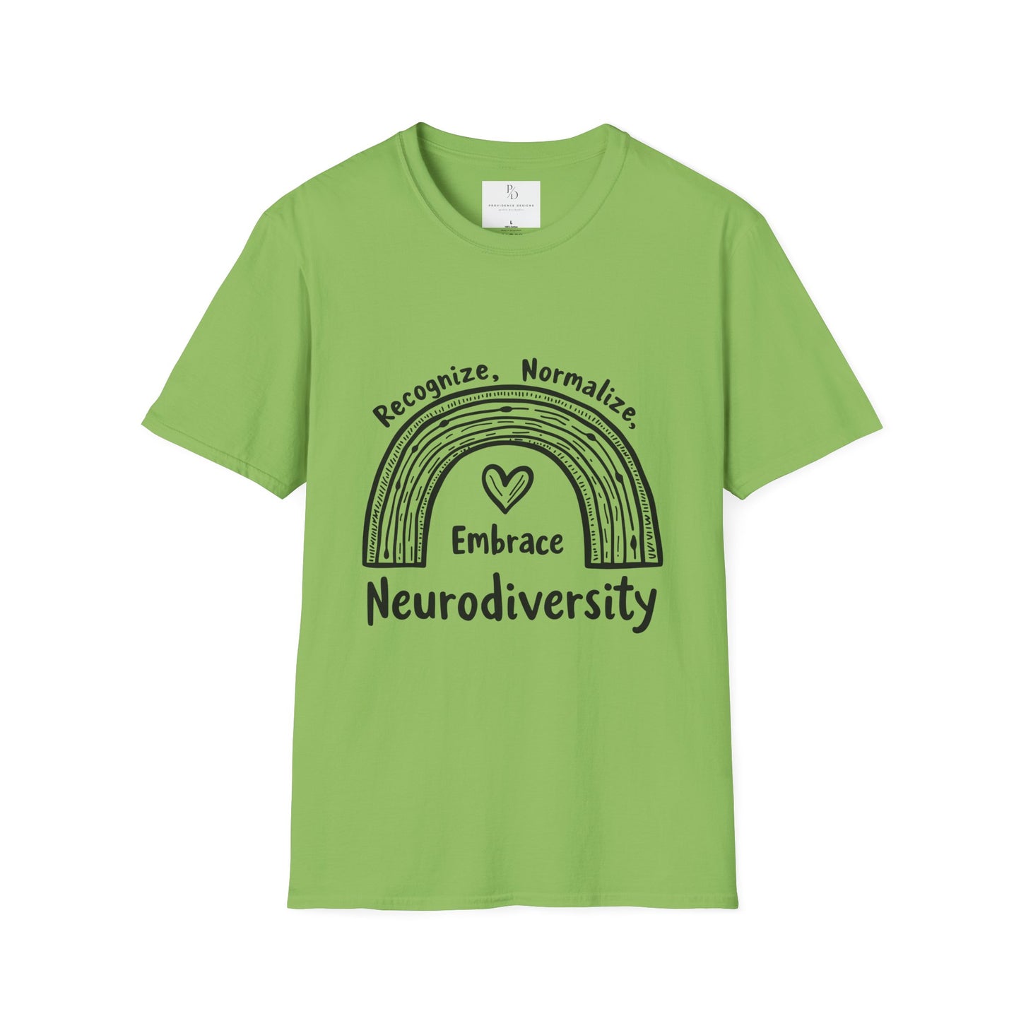Embrace Neurodiversity T-Shirt - Unisex Softstyle Tee for Awareness and Support