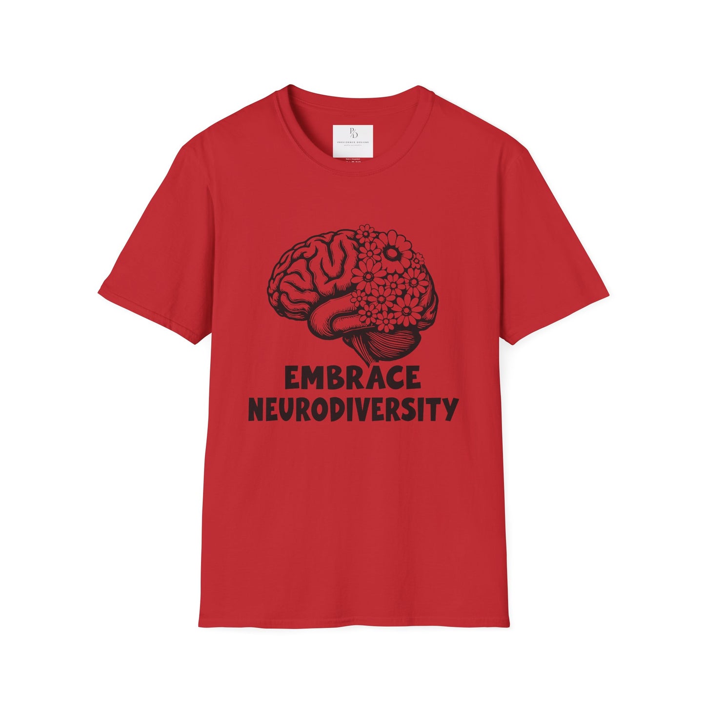 Embrace Neurodiversity Unisex Softstyle T-Shirt - Celebrate Diversity and Inclusion