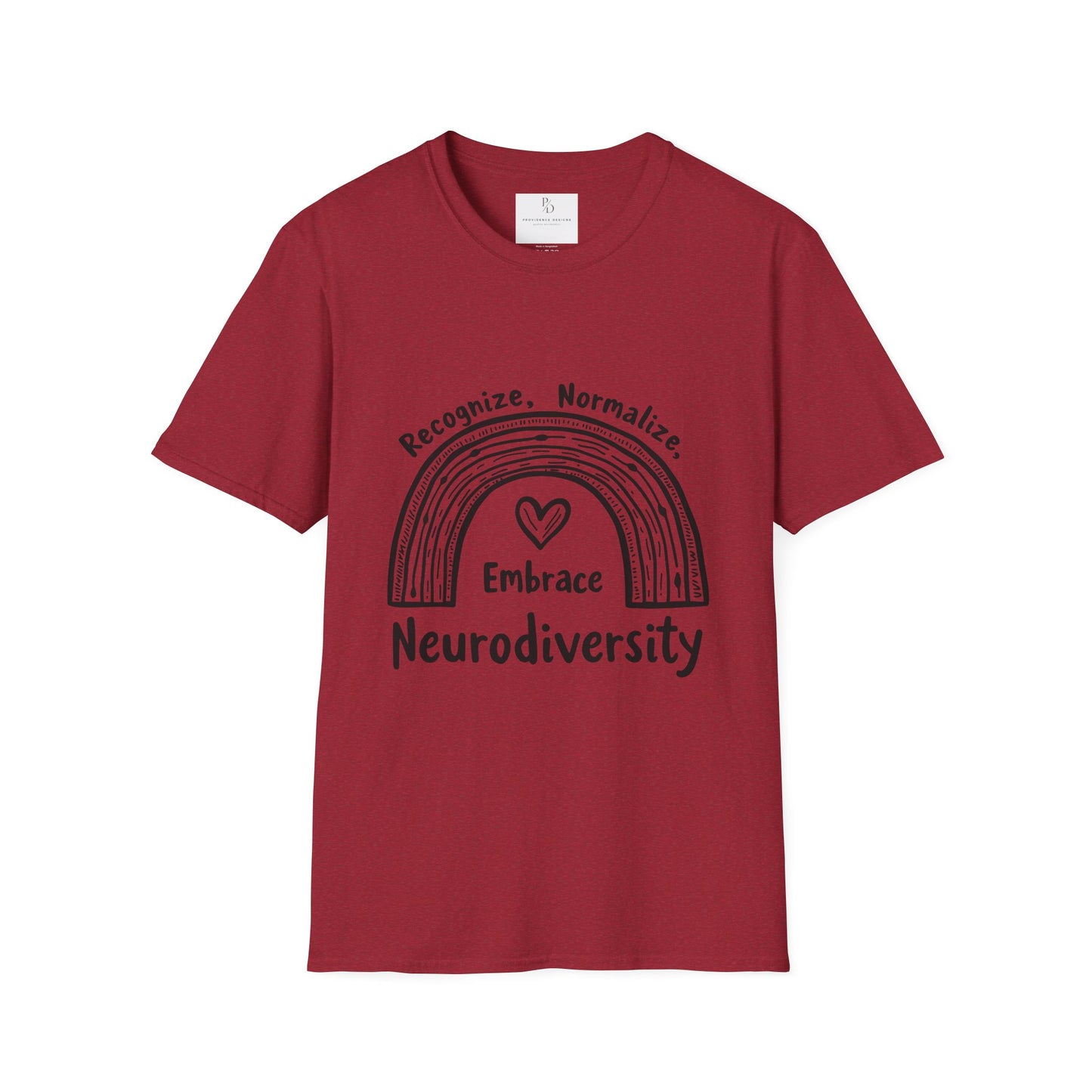 Embrace Neurodiversity T-Shirt - Unisex Softstyle Tee for Awareness and Support