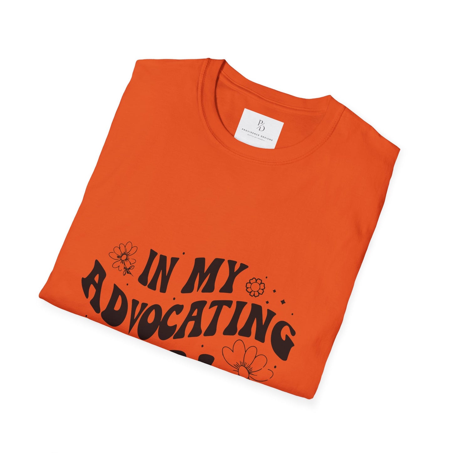 In My Advocating Era Unisex Softstyle T-Shirt – Empowering Orange Tee for Activists