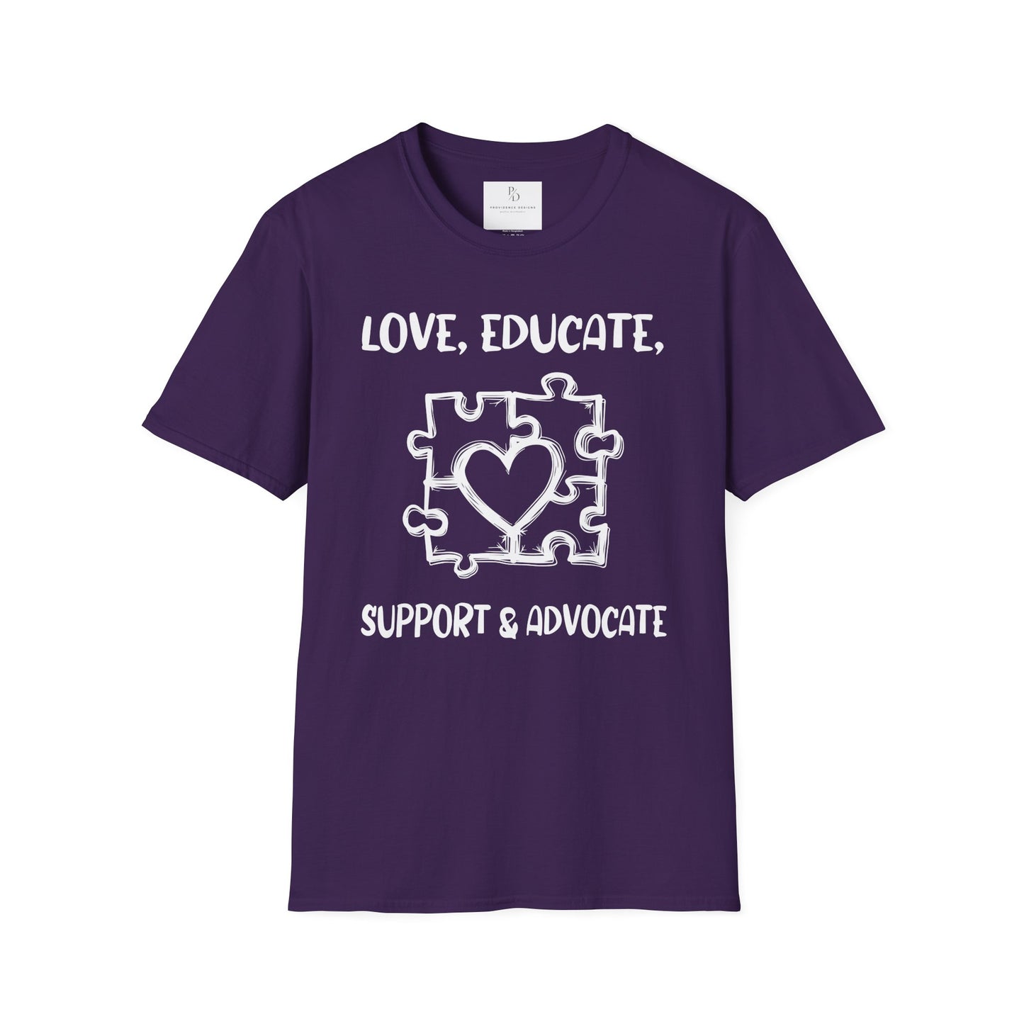 Love, Educate, Support & Advocate Unisex Softstyle T-Shirt