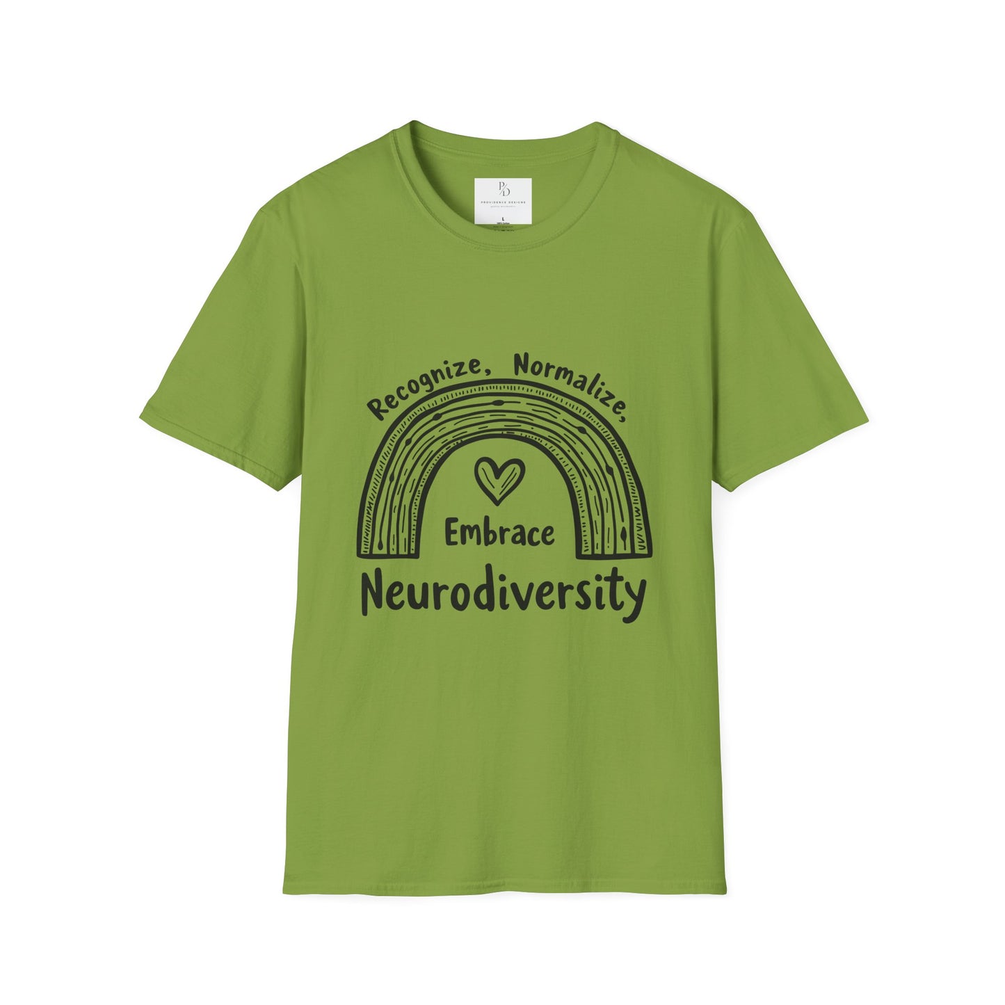 Embrace Neurodiversity T-Shirt - Unisex Softstyle Tee for Awareness and Support
