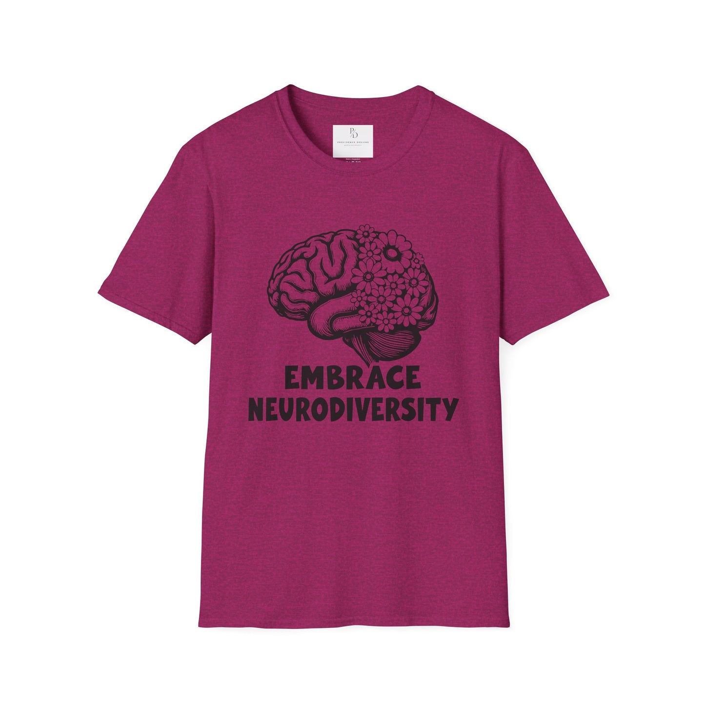 Embrace Neurodiversity Unisex Softstyle T-Shirt - Celebrate Diversity and Inclusion