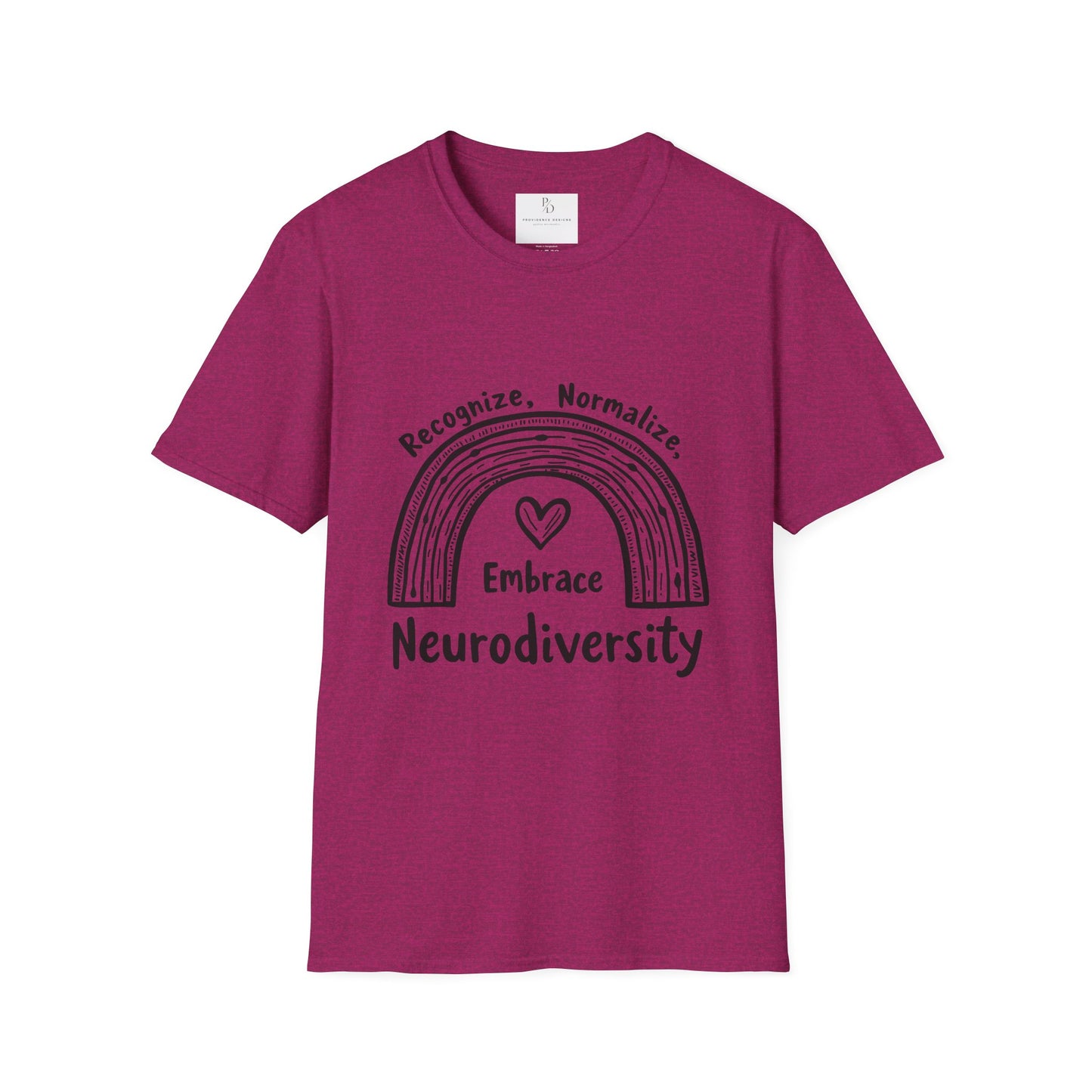 Embrace Neurodiversity T-Shirt - Unisex Softstyle Tee for Awareness and Support