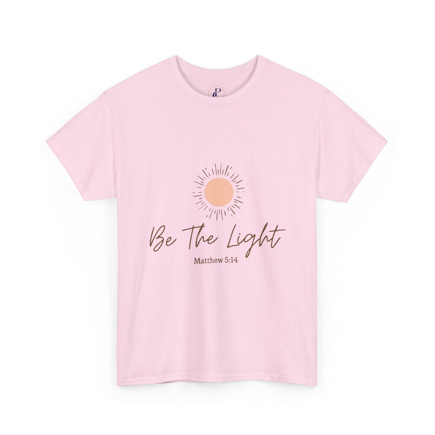 Be The Light Cotton Tee — Inspirational Christian Matthew 5:14 Shirt