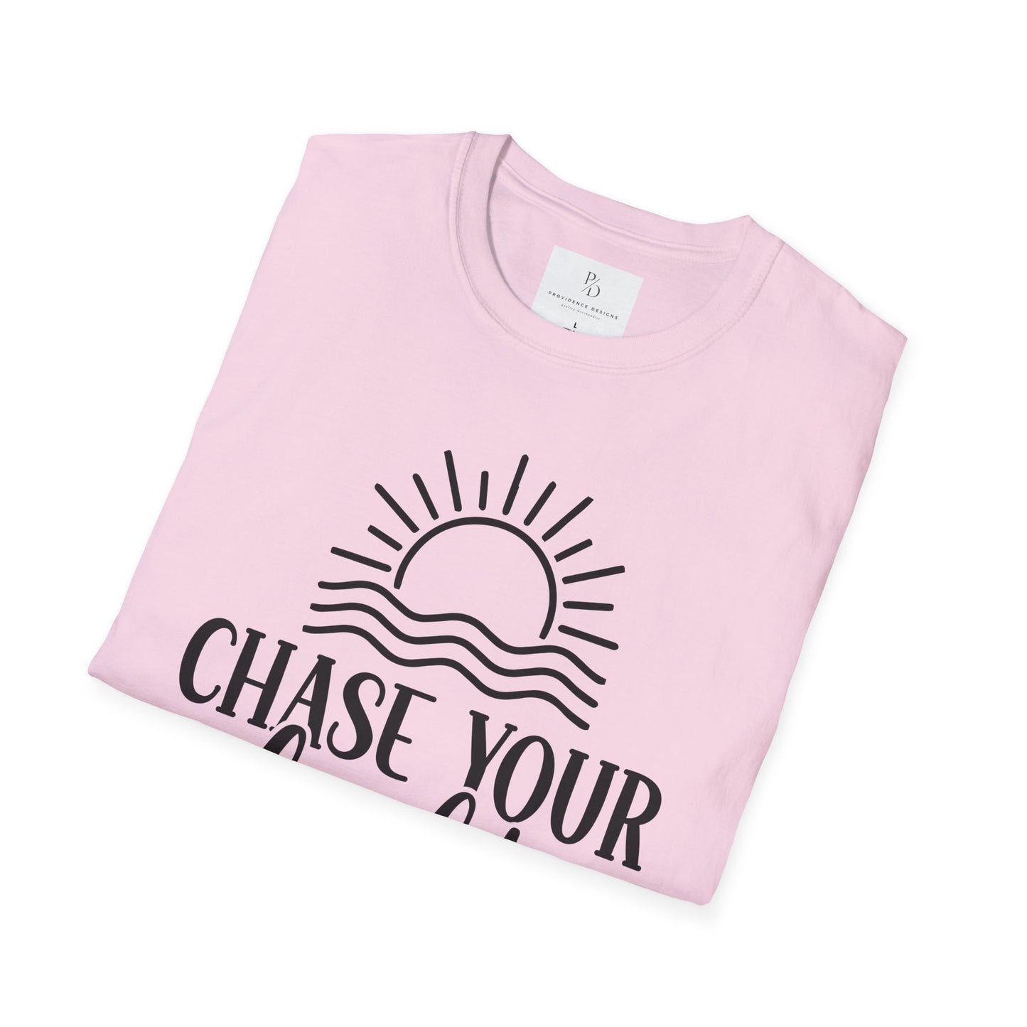 Chase Your Light Unisex T-Shirt, Inspirational Tee, Motivational Shirt, Gift for Friends, Summer Outfit, Positive Vibes
