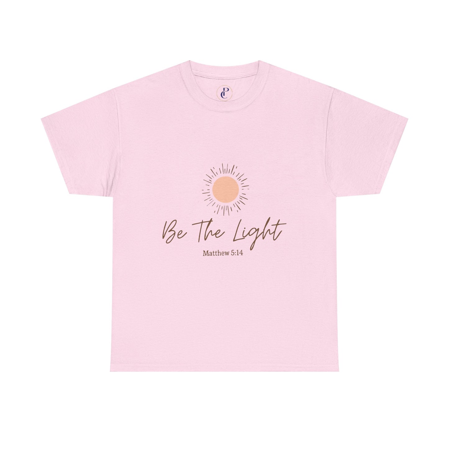 Be The Light Cotton Tee — Inspirational Christian Matthew 5:14 Shirt