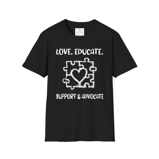 Love, Educate, Support & Advocate Unisex Softstyle T-Shirt