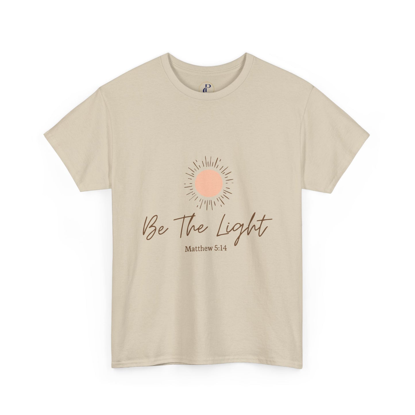 Be The Light Cotton Tee — Inspirational Christian Matthew 5:14 Shirt