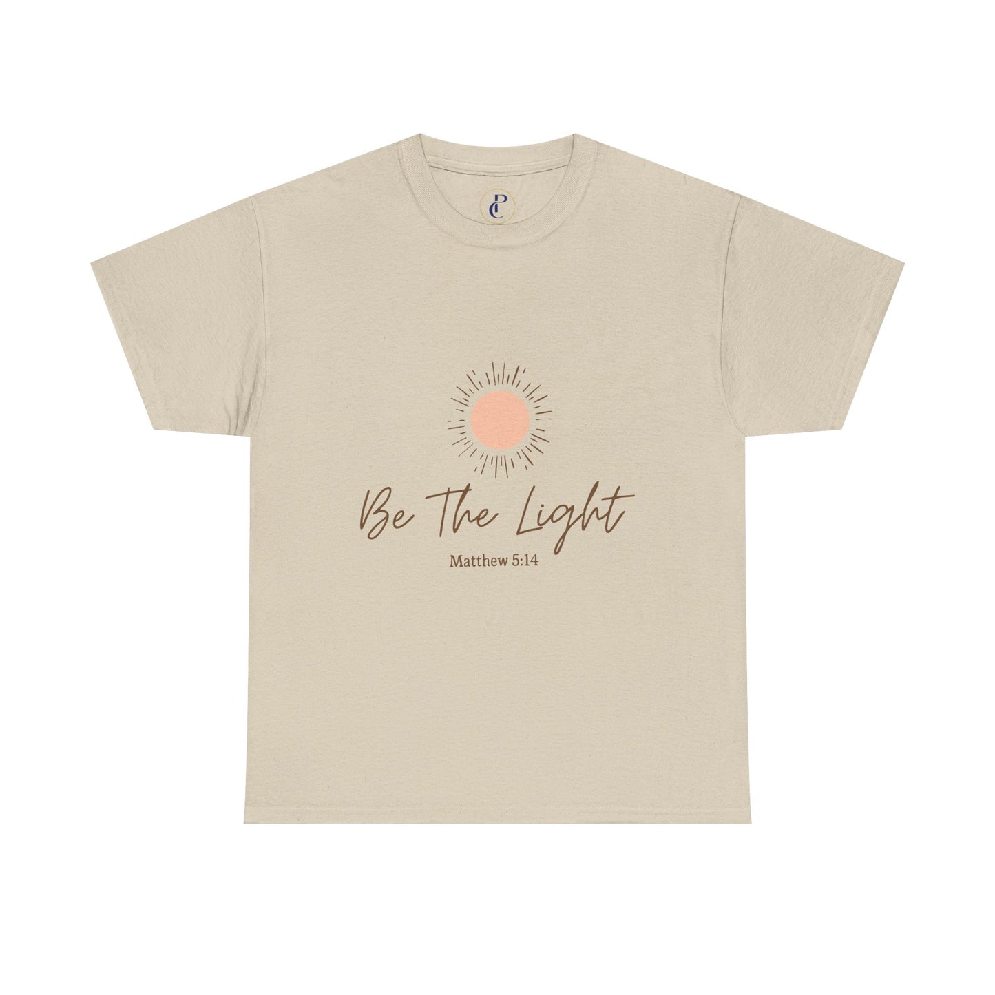 Be The Light Cotton Tee — Inspirational Christian Matthew 5:14 Shirt