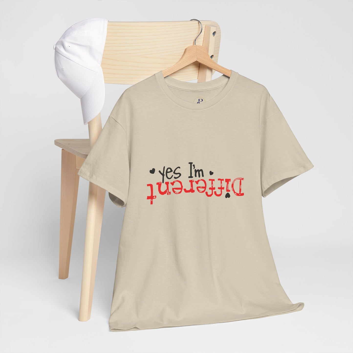 Yes I'm Different T-Shirt — Funny Upside-Down Text Graphic Tee
