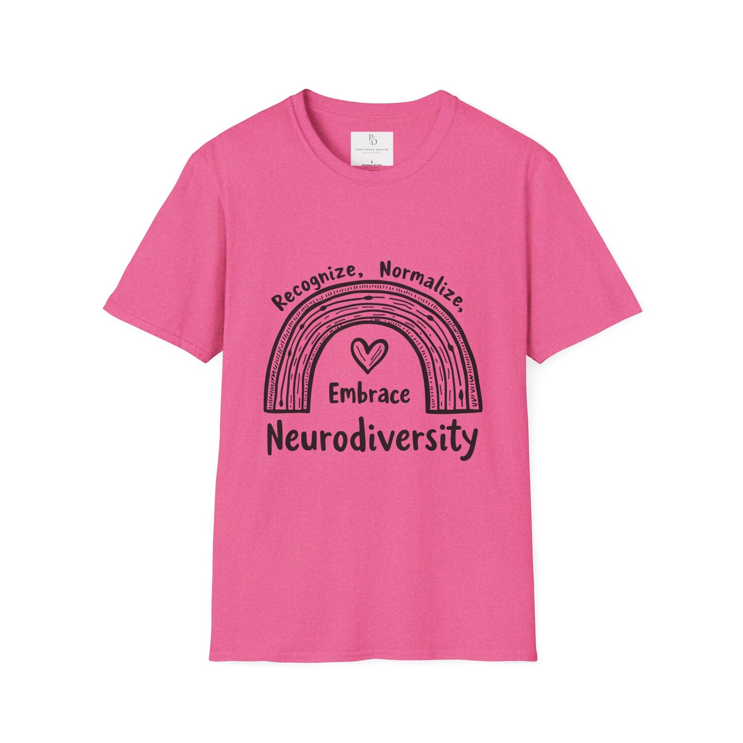 Embrace Neurodiversity T-Shirt - Unisex Softstyle Tee for Awareness and Support