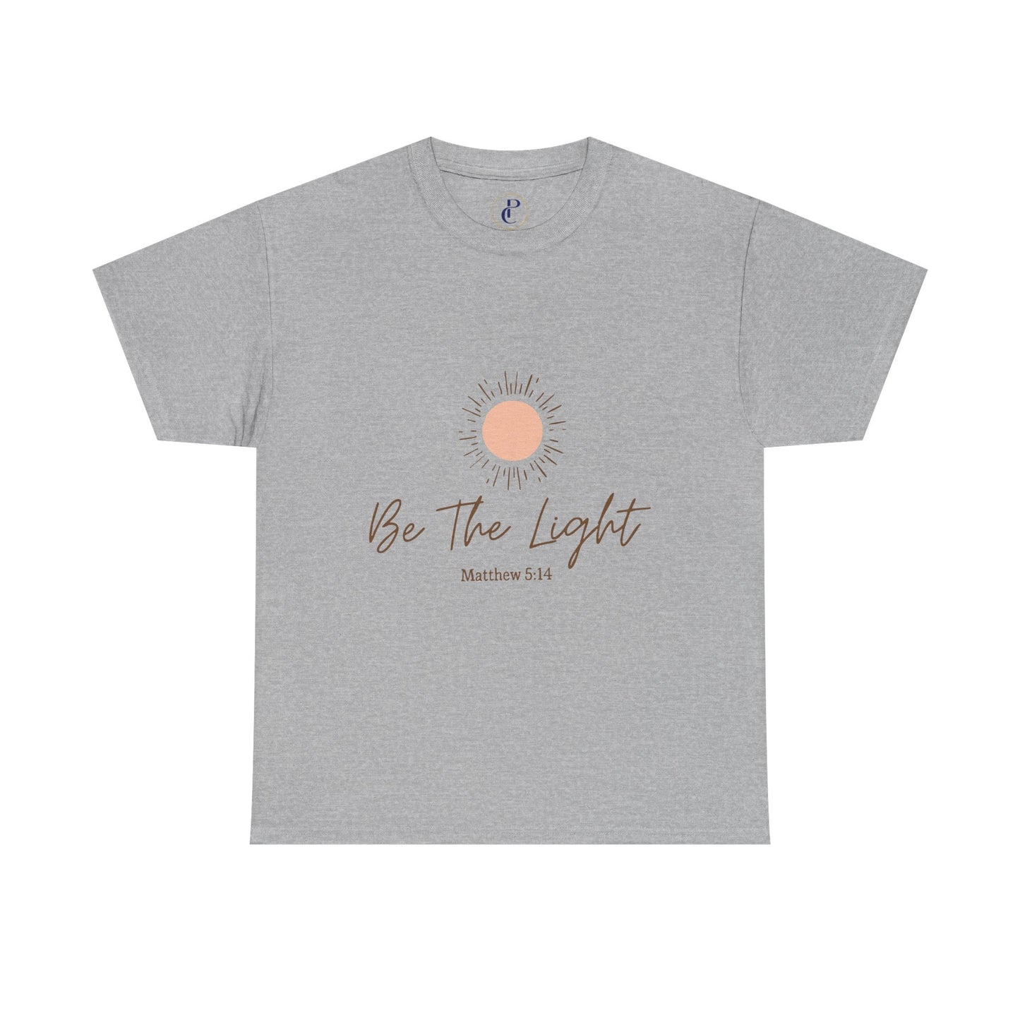 Be The Light Cotton Tee — Inspirational Christian Matthew 5:14 Shirt