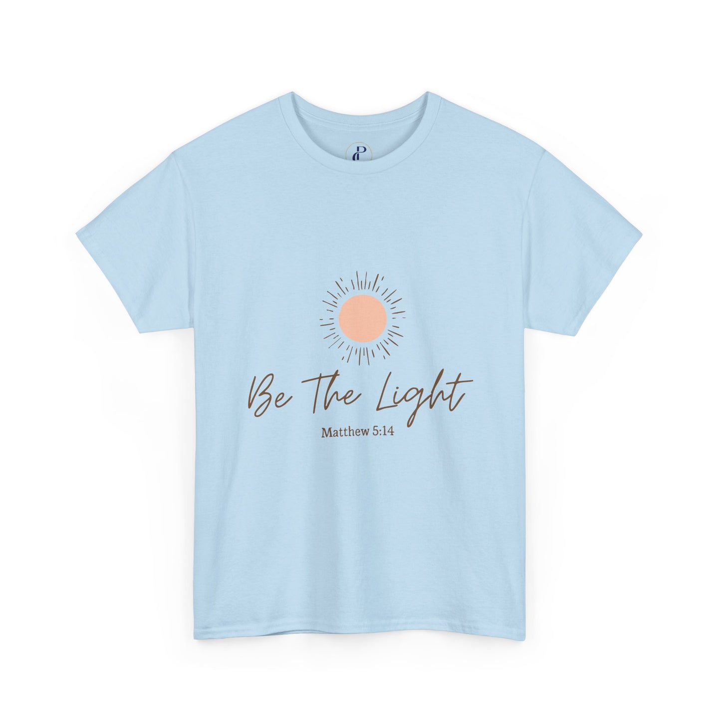 Be The Light Cotton Tee — Inspirational Christian Matthew 5:14 Shirt