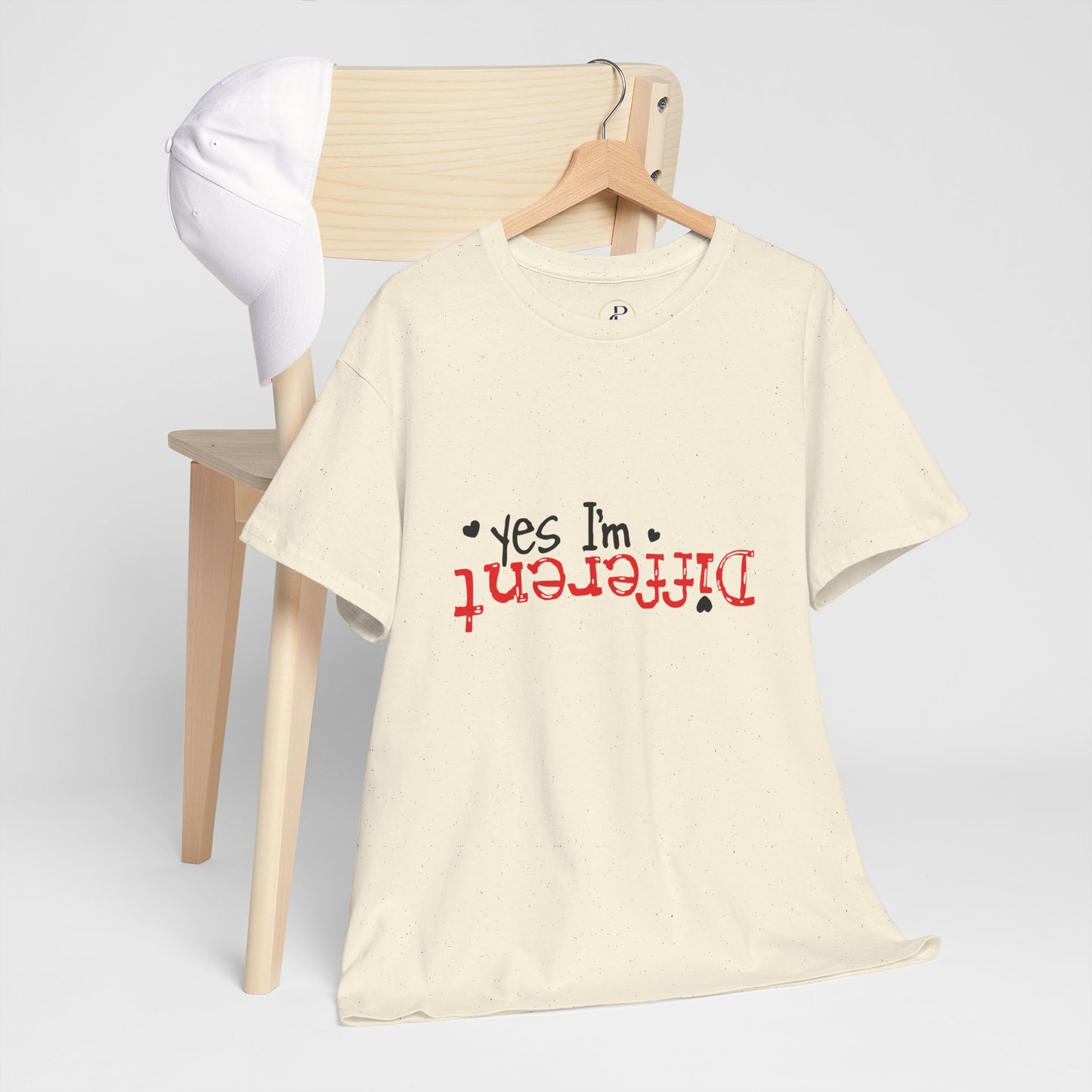 Yes I'm Different T-Shirt — Funny Upside-Down Text Graphic Tee