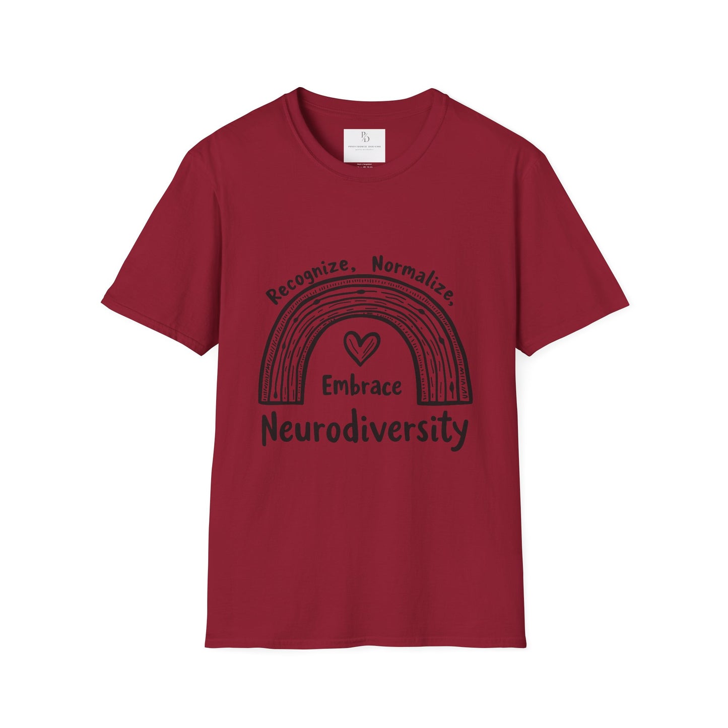 Embrace Neurodiversity T-Shirt - Unisex Softstyle Tee for Awareness and Support