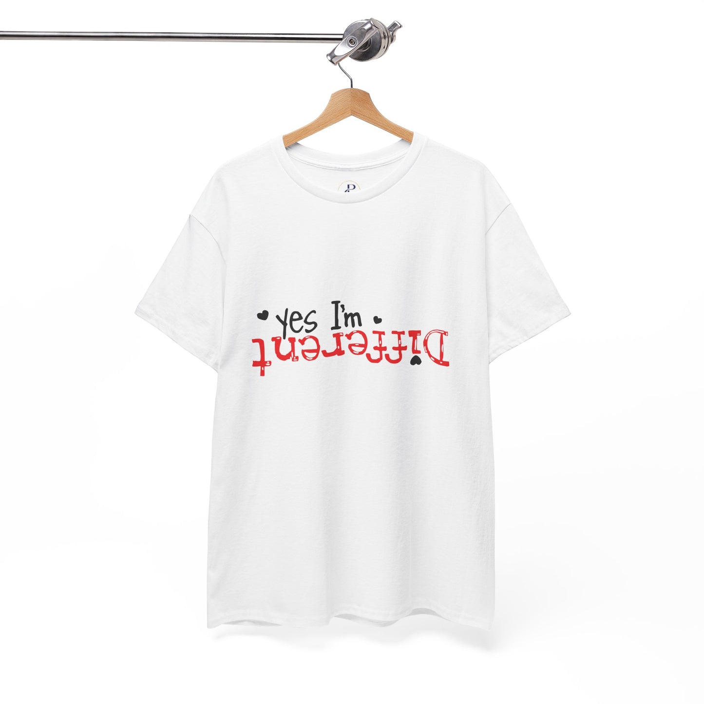 Yes I'm Different T-Shirt — Funny Upside-Down Text Graphic Tee