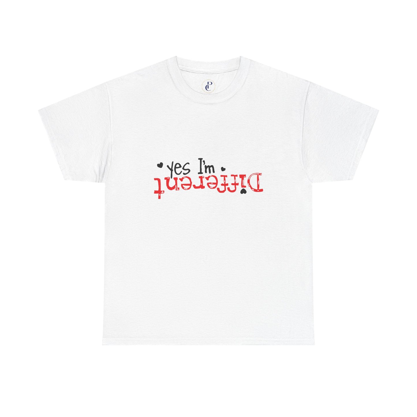 Yes I'm Different T-Shirt — Funny Upside-Down Text Graphic Tee