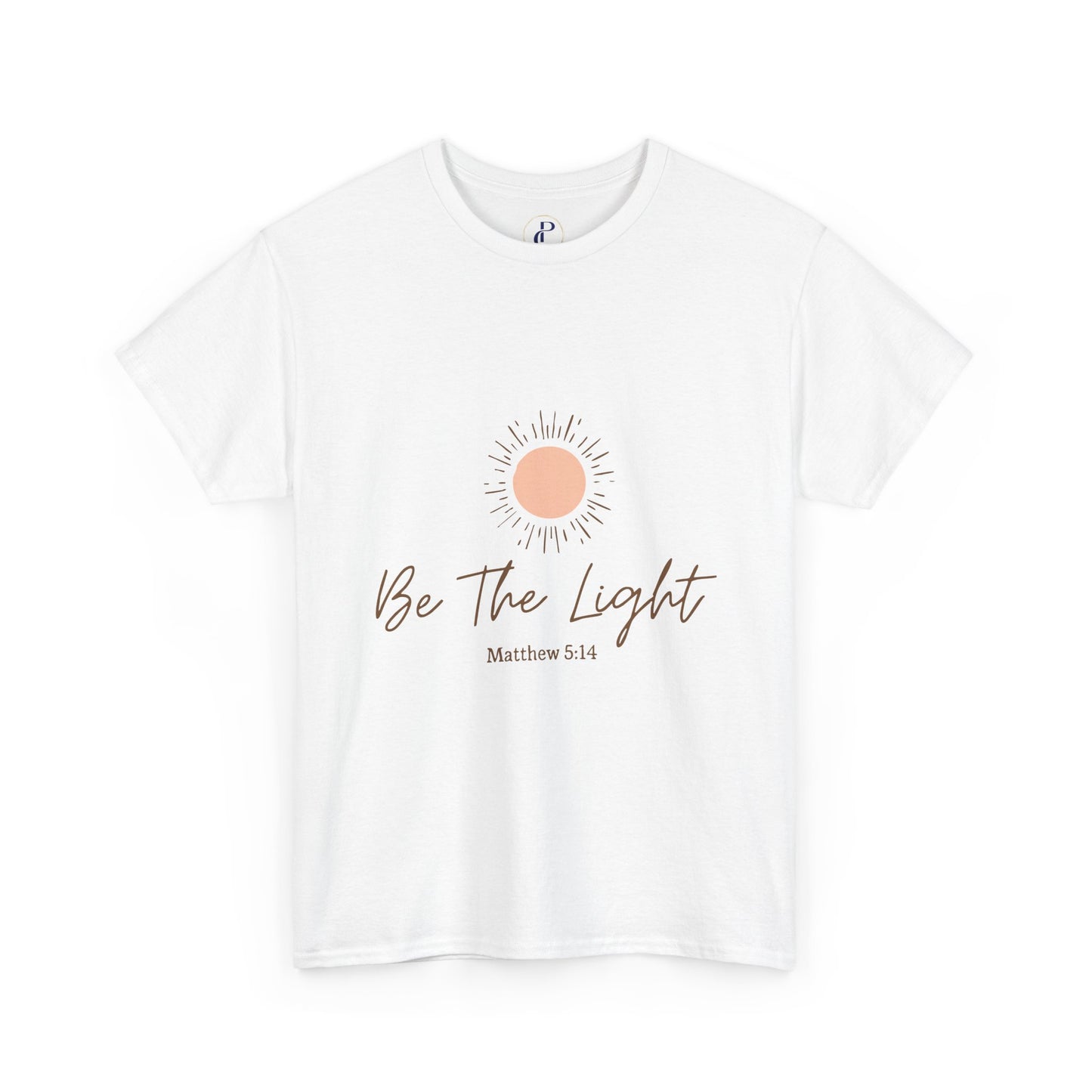 Be The Light Cotton Tee — Inspirational Christian Matthew 5:14 Shirt