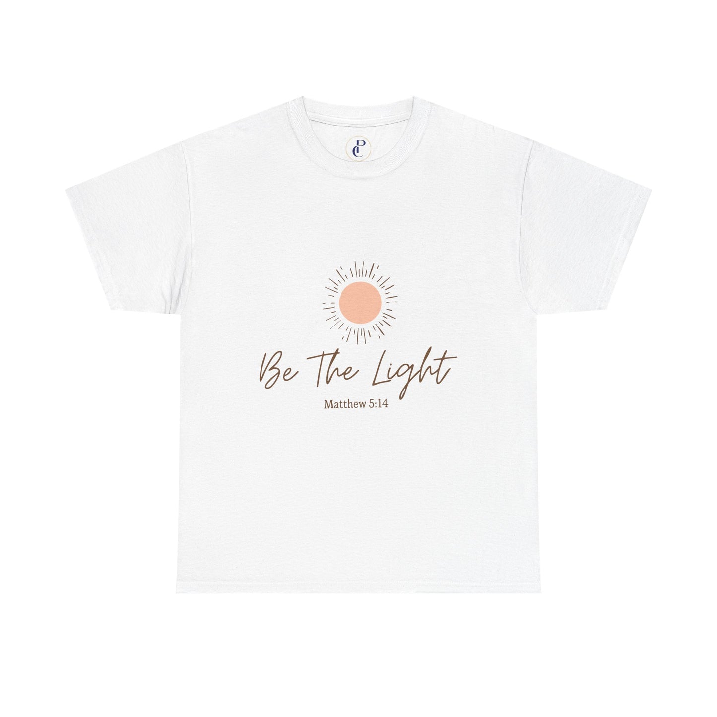 Be The Light Cotton Tee — Inspirational Christian Matthew 5:14 Shirt