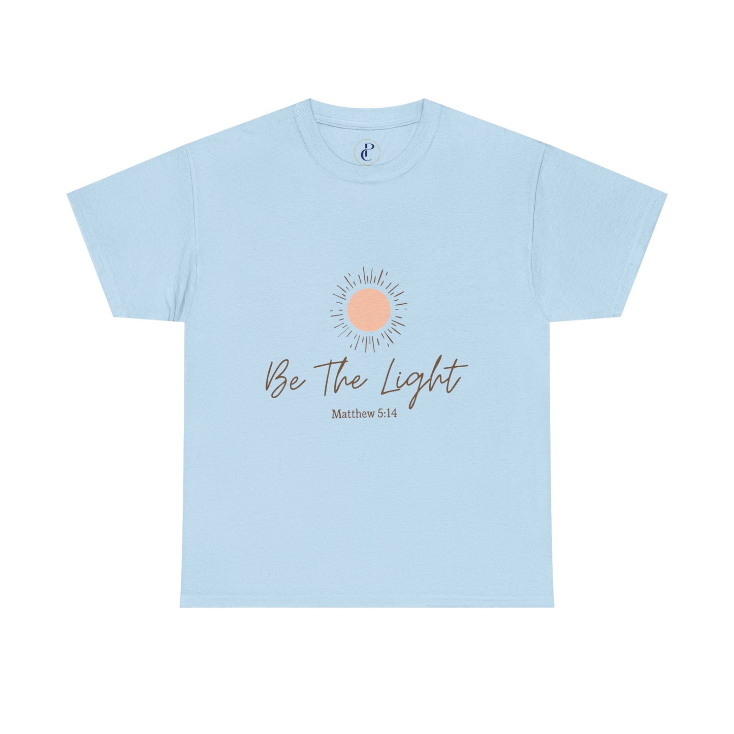 Be The Light Cotton Tee — Inspirational Christian Matthew 5:14 Shirt
