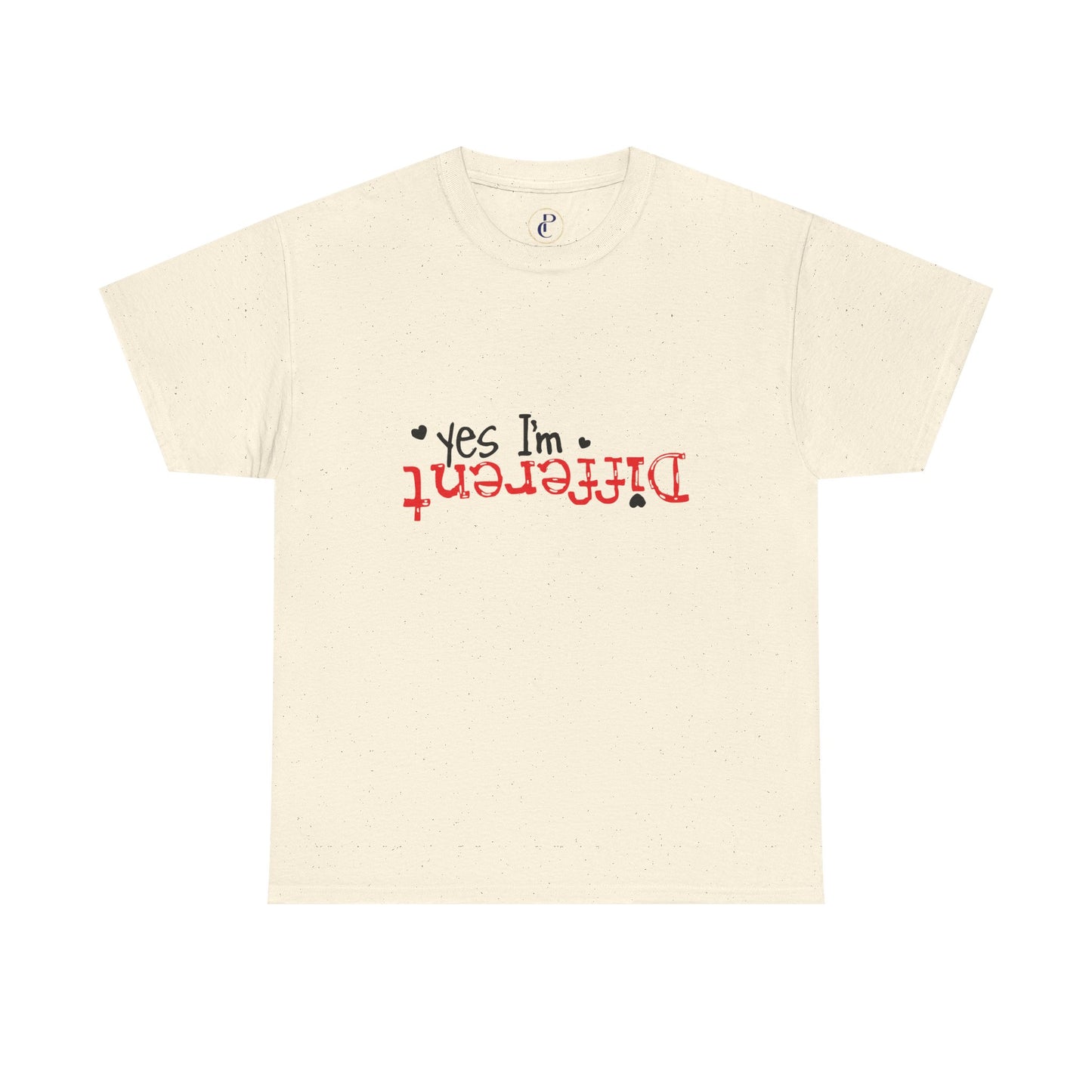 Yes I'm Different T-Shirt — Funny Upside-Down Text Graphic Tee