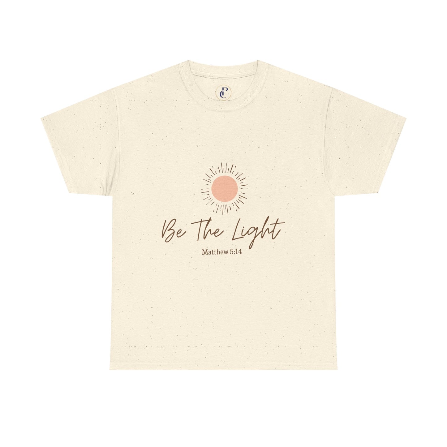 Be The Light Cotton Tee — Inspirational Christian Matthew 5:14 Shirt